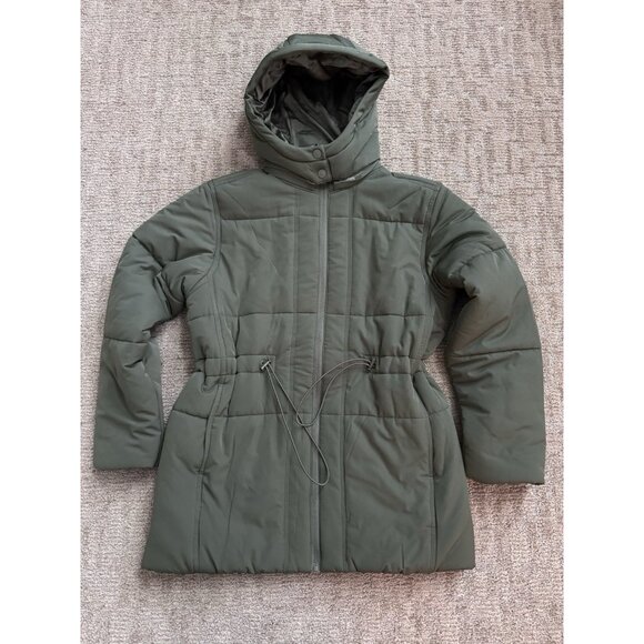 Travis Mathew Mont Blanc Puffer Jacket Quilted Hooded Grape Leaf Green S MINT - Picture 5 of 15
